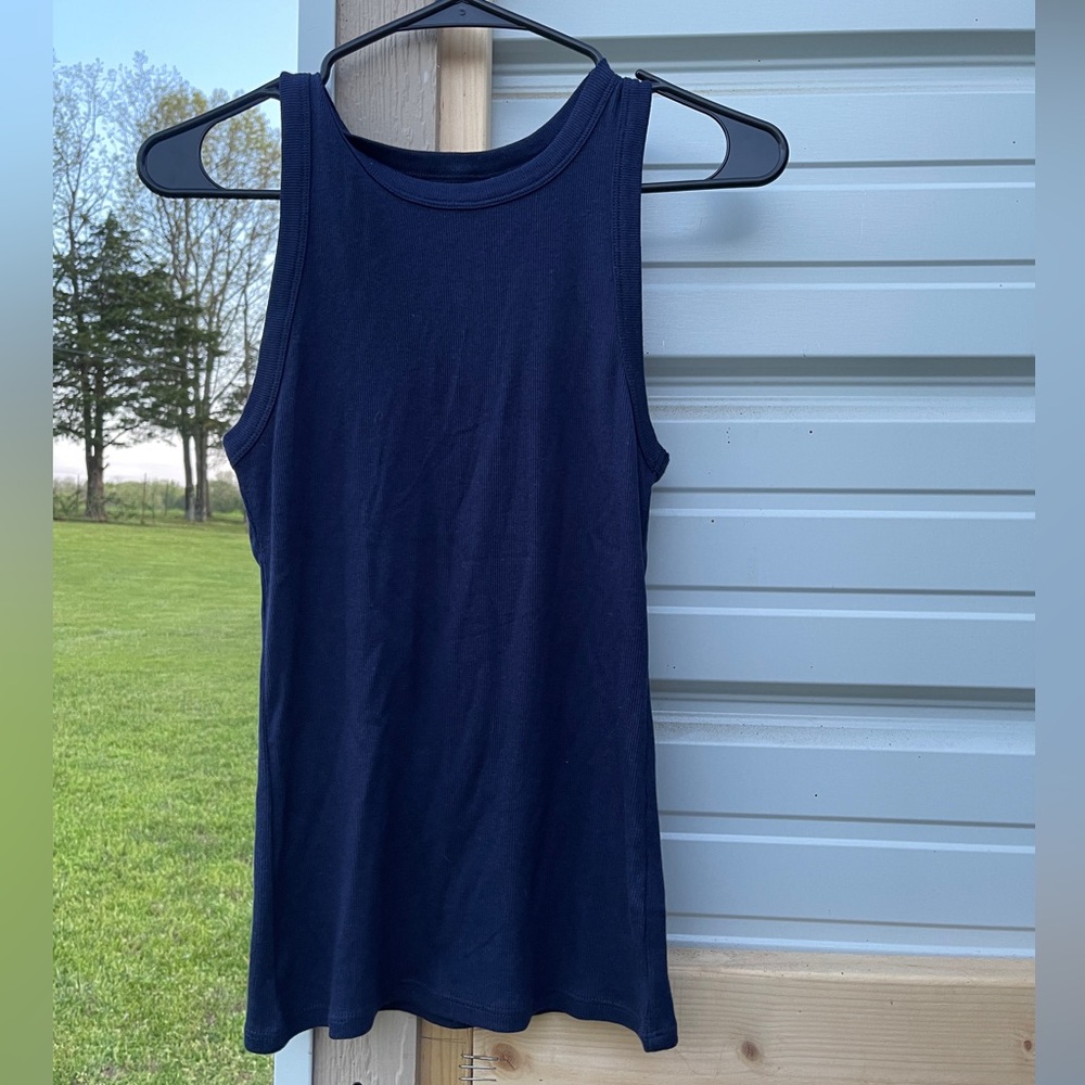 Navy Blue Sleeveless Women's Top